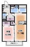 リベルテ Aの間取り画像