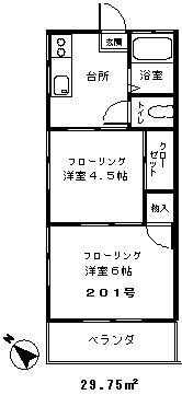 戸口ハイツの間取り画像