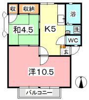 サンライフ若宮Aの間取り画像