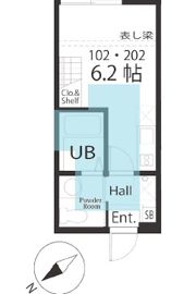 ハーミットクラブハウスROCCA B棟の間取り画像