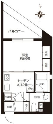 藤和シティスクエア三鷹駅前の間取り画像