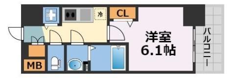 ポルト・ボヌール梅田WESTの間取り画像