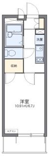 レオパレスメルベーユ毛呂山の間取り画像
