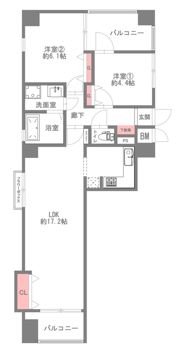ベルデフラッツ阿波座の間取り画像