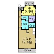 サプリーム大田川の間取り画像