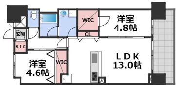 スプランディッド難波VIIの間取り画像