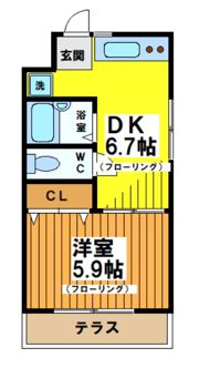 西原マンションの間取り画像