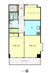 リバストーン神大寺Ⅶの間取り画像