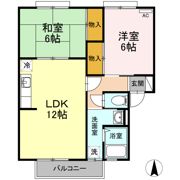 ビラ芳翠 A棟の間取り画像