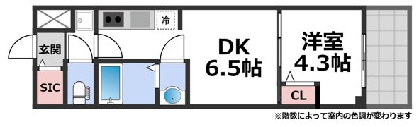 プレサンスOSAKA東成中本ハーヴィルの間取り画像