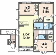 ドゥ ラ レーヌ Fの間取り画像