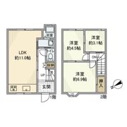 下貝塚戸建の間取り画像