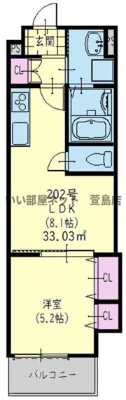 クリエオーレ若葉町の間取り画像