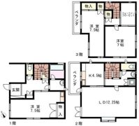 朝霞貸家の間取り画像