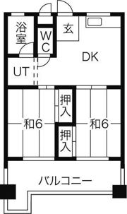 コーポ香流橋の間取り画像