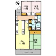 コーポレート東浦和2号棟の間取り画像