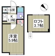 ローズアパートR14番館B棟の間取り画像