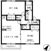パークハイム B棟の間取り画像
