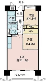 グレイスコート上本町の間取り画像