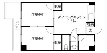 グランドロッソ朝生田の間取り画像