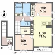 アルフラット椿 A棟の間取り画像