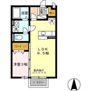 メゾンレーヴみのり A棟の間取り画像