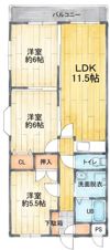 ウエストサイド樟葉の間取り画像