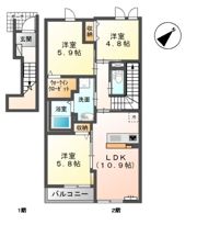 グランディール Ⅱの間取り画像