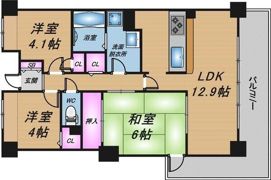 パークプラザ北梅田の間取り画像