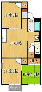 新緑とそよ風のラテIIの間取り画像