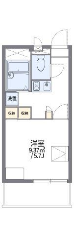 レオパレスあらまきの間取り画像
