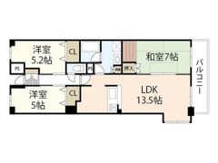 クレストコート門田の間取り画像