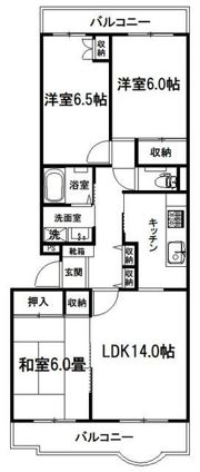 北浦和パークハウスの間取り画像