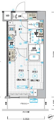 MAXIV CROSお花茶屋の間取り画像