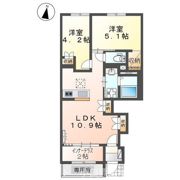 仮）御殿場市御殿場アパート【令和8年2月完工予定】の間取り画像