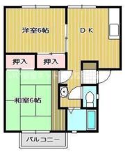 パナハイツウッディの間取り画像