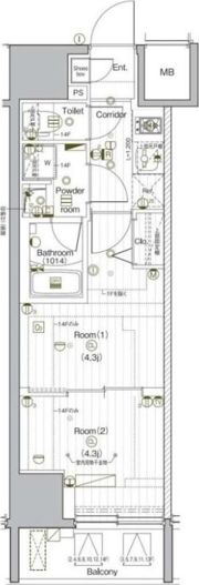PREMIUMCUBEG後楽園の間取り画像