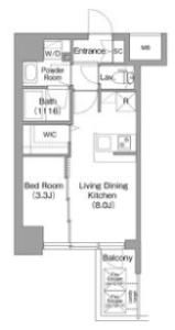 コンフォリア・リヴ桜川ソルテラスの間取り画像