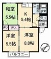 ヴィラ キャロット A棟の間取り画像