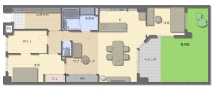 コスモ烏丸御池グレイスフォルムの間取り画像