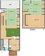 三島貸家の間取り画像