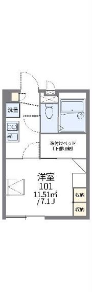 レオパレスアルテⅢの間取り画像
