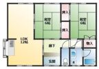高尾野町 2LDK 貸家の間取り画像