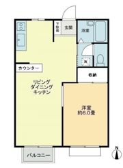 フォブール古高松Aの間取り画像