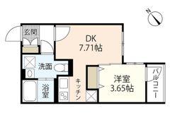 ヴィラ博丈(ヒロタケ)庚午北の間取り画像