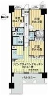 ライオンズマンションヴィアーレ東豊中の間取り画像