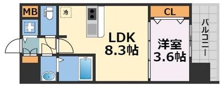 スワンズシティ大阪エスクレアの間取り画像