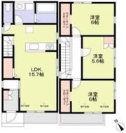 天白区焼山二丁目戸建賃貸A棟の間取り画像