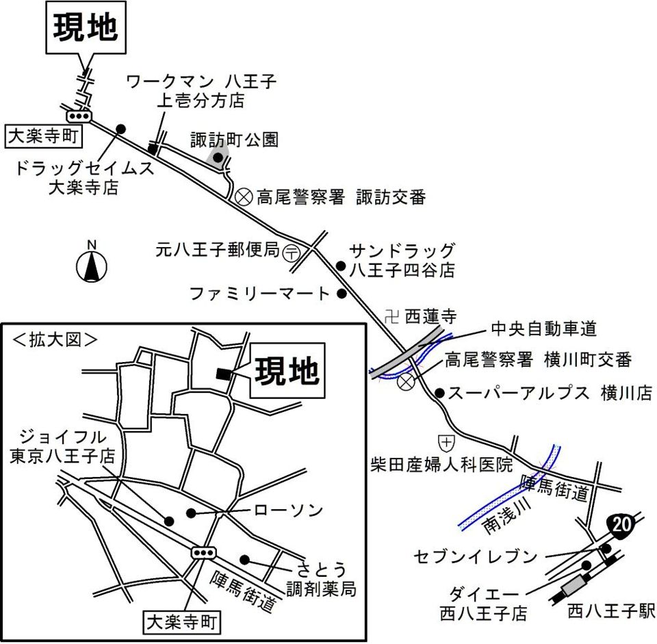 近くに施設あり