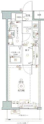 クレヴィスタ豊洲ベイサイドⅡの間取り画像